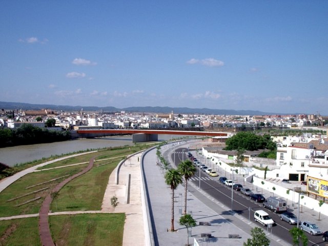 P5220137 Uitzicht richting  nieuwe brug vanaf Torre de la Calahorra - Cordoba